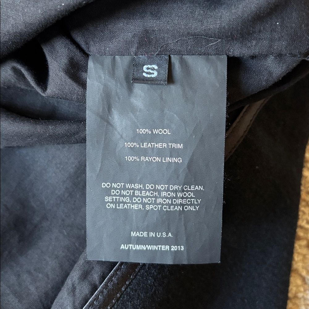 Shaun Samson A/W 2013 Runway Gray Wool Leather Hockey Jersey Pullover Top Jacket - Picture 7 of 16